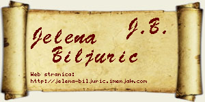 Jelena Biljurić vizit kartica